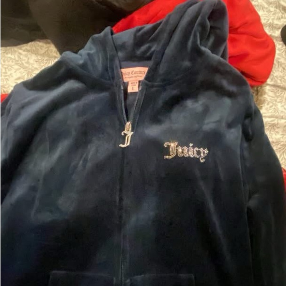 Juicy Couture Blue Velour Jacket